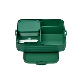 Mepal Take a Break Lunch Box with Compartments, Large, Suitable for up to 8 Slices of Bread, Ideal for Meal Prep, 1500 ml, Vivid Green