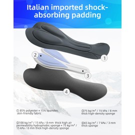 ROCKBROS Cycling Bib Pants for Men Thermal Padded Bike Bib Tights Winter Bicycle Bibs Long Pants for Cold Weather M Black