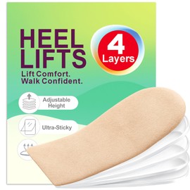 Heel Lifts for Women – Adjustable 4-Layer Gel Shoe Lifts for Women, Orthopedic Heel Inserts for Height Increase, Leg Length Discrepancy, Heel Pain (4 Layers: S - Women's 4.5-9.5丨Men's 6-8.5)