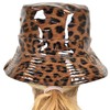 C.C Women's Leopard Print Outdoor Foldable Water Resistant Rain Bucket