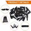 ISPINNER 20pcs #6#8 Black Self Drilling Plastic Drywall Anchors with