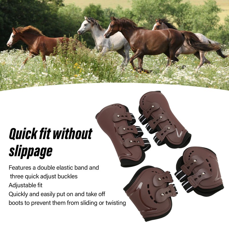 Horse Leg Guard Shock Absorption Protective Lightweight Adjustable Horse Front