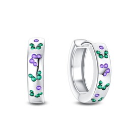 KUNSIR 925 Sterling Silver Earrings,Hoop Earrings for Women Various Hypoallergenic 1 Pair Bright Star River Earrings The best gift for Women…