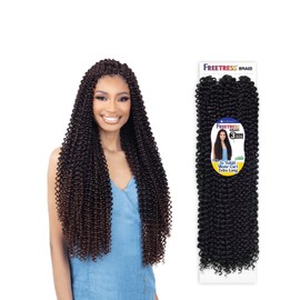 Freetress Synthetic Braid - 3X TAHITI WATER CURL EXTRA LONG (Color:1 Jet Black)