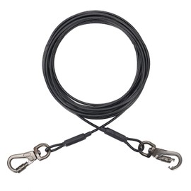 Mi pupjoy Dog Tie Out Cable 20 Feet-Dog Lead for Yard-Leash Outside for Small to Medium Pets Dogs Up to 60 lbs - Outdoor Dogs Runner Tether