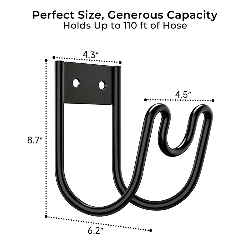 TomCare 2 Pack Garden Hose Holder Wall Mount, Water Hose