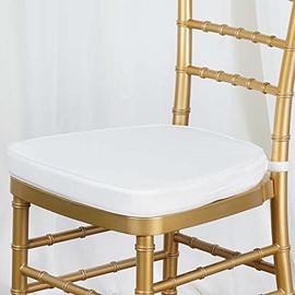 Tableclothsfactory Ivory Chiavari Chair Cushion for Wood Resin Chiavari Chairs Party Event Decoration - 2" Thick