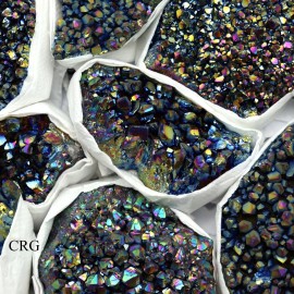 Titanium Aura Amethyst Small Flat (Size 1 to 4 Inches) Bulk Wholesale Lot