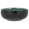 BITZ Scüssel Ramen Bowl, Stoneware Bowl, 18 cm Diameter, Black/Green