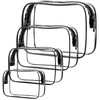 Cozlly 4 x Transparent PVC Waterproof Large Clear Travel Toiletry