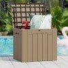 Greesum 31 Gallon Resin Deck Box Large Outdoor Storage for