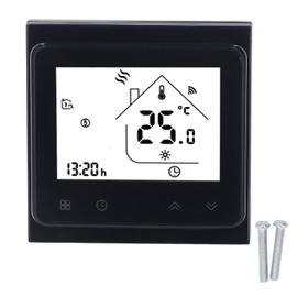 Wifi Boiler Water Heating Thermostat LCD Touch Screen Digital Thermostat Passive Output Temperature Controller 95‑240V Black