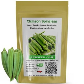 Clemson Spineless Okra Seeds (Approx. 175 Seeds 15 Gram) High Yielding and Easy to Grow Variety for Planting