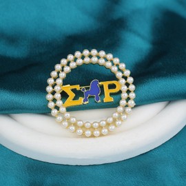 Pearl Sigmaa Gamma Rho Brooch Pin for Women 1922 SGRho Gift Greek Sorority Gift Paraphernalia Jewelry for Soror Sisterhood (pearl sgrho pin)