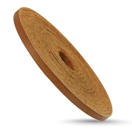 Ringsun 1/8 Inch Wide Flat Leather Strips for Crafts, Leather Shoe Laces Boot Laces Full Grain Leather Straps Cord String for Crafts (2mm Thick 72.5 Inches Long Bourbon Brown)