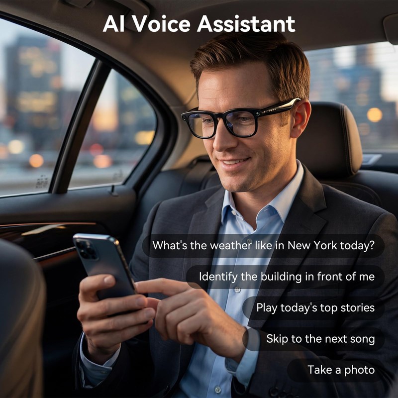 Vistefly AI Smart Glasses with Camera 12MP