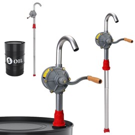 15-55 Gallon Rotary Hand Drum Pump, Heavy Duty Aluminum Barrel Pump for Kerosene Gasoline Oil Diesel Fuel Hydraulic Fluid