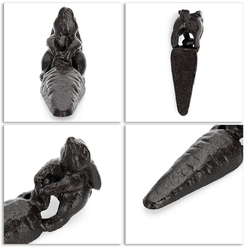SUMTree Cast Iron Door Wedge Door Stop, Decorative Door Stoppers