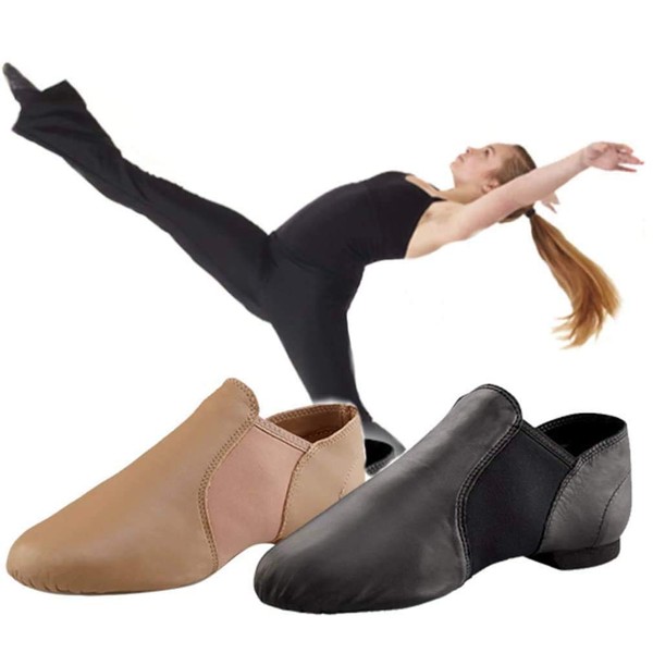 [Ballet Specialty Store] [Capezio Capezio] EJ2 Slip-Ons, Jazz Shoes, Dance Shoes, Side Gore, Jazz Dance, Cheer Dance, black (BLK)