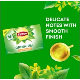 Lipton 40 Ct. Tea Bags Lipton Green Decaffeinated Tea Box [SELECT PACK] Free Shipping - 240 Tea Bags