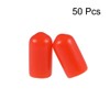 sourcing map Pack of 50 Rubber End Caps 6.5 mm