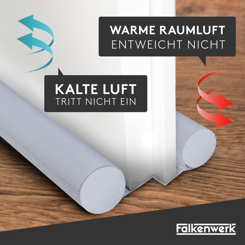 FALKENWERK Draught Excluder for Doors [Set of 2] - Cut