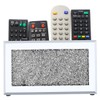 Pibeyer Mirrored Remote Control Holder Wall Mount, Silver Crush Diamond