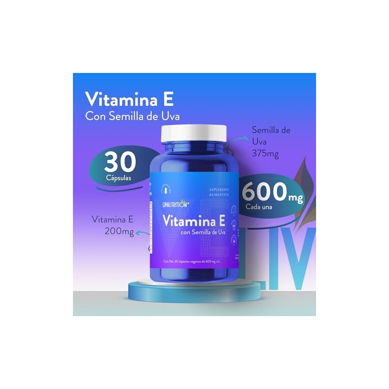 LIV NUTRITION | Vitamina E 600 Mg Con Semilla De