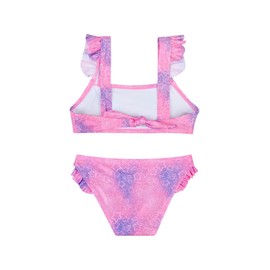 Power Flower Girls Swimming Costume Two Pieces Bikini Sets Tankini Sets Swimming Suit for Girls 2-14 Years (10-12 Years, 66658-Pink)