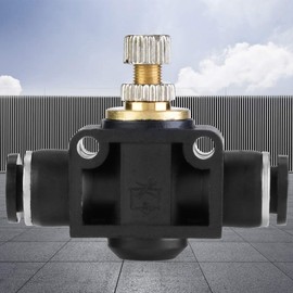 Air Flow Regulator Valve Air Flow Speed Control Valve T-Shape Piping Pneumatic Connection Air Control Valve (6