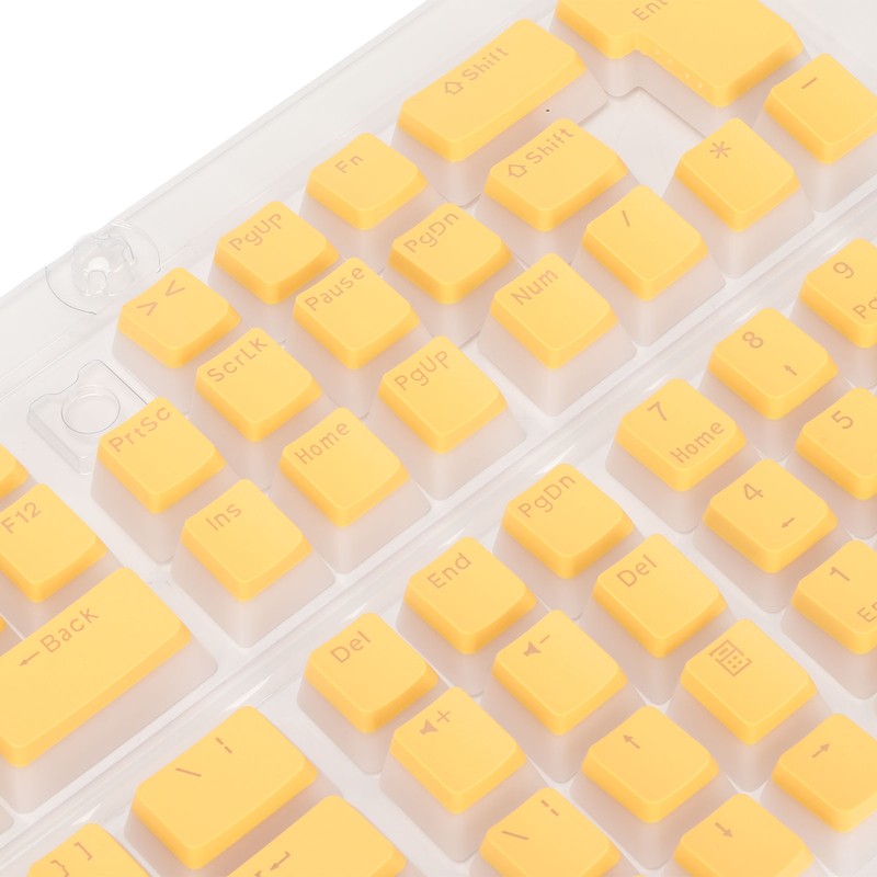 PBT Pudding Keycaps 129 Keys Translucent OEM Height Doubleshot Injection