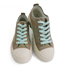 VSUDO 2 Pairs 5/16" Fine Weave Flat Shoe Lace Shoestring for Running Athletic Sneaker, 20 Mint Green, 47" ( 120 CM )