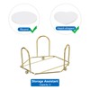 sourcing map 2Pcs Vintage Coaster Holder Gold Metal Coaster Holders