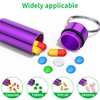 Small Portable Pill Case with Keychain(10 Pack), Urekt Waterproof Aluminum
