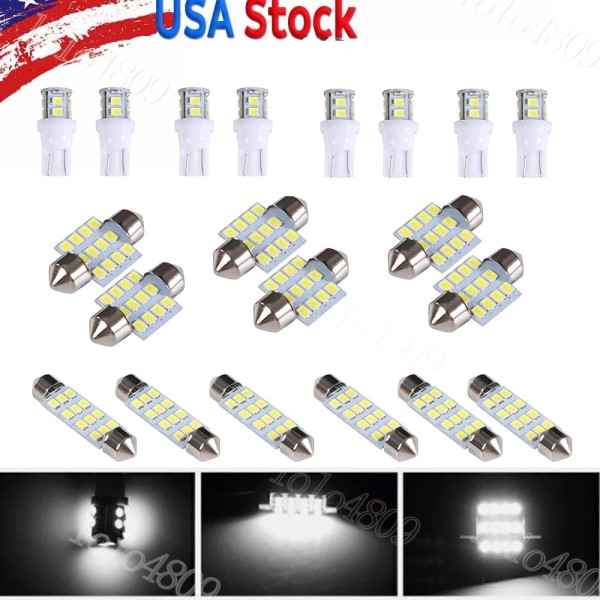 googs-7582 6000K White 20x LED Car Interior Lights Dome Map