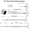 BLIKA 20 Pairs 1/8" Cable Railing Kit Swage Toggle Turnbuckle