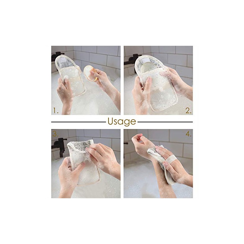 Linkidea 3 bolsas protectoras de jabón, bolsa de jabón exfoliante