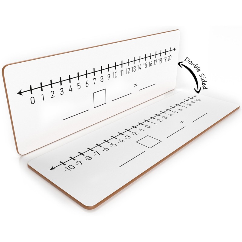 SCRIBBLEDO Negative Number Line Board 4”x12” Inch Lapboard Double Sided