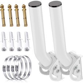 PRUBOVI Universal Antenna Mount, 11 Inch J-Pole and Wall Mounted Mounting Kit Kits for Outdoor Point to Point Access Points CPEs, TV Antennas, Wireless Bridges, Starlink Mini Bowl (White, 2-Pack)