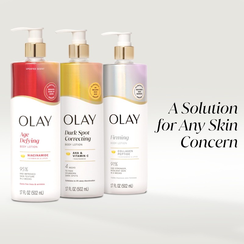 Olay Body Lotion for Women, Age Defying with Niacinamide Serum,