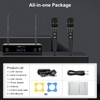Flygrow Wireless Microphone,Metal Dual UHF Cordless Dynamic Handheld Microphone System
