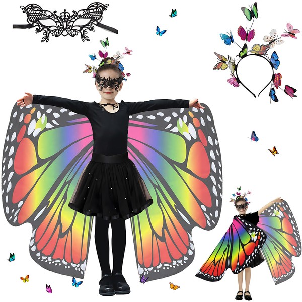 Sundonix Fancy Dress Butterfly Cape for Children - Carnival Costume