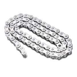 sourcing map #41/ DIN/ISO 085 Roller Chain 3 Feet 1/2" Pitch Stainless Steel Roller Chains for Go-karts, Bicycles, 72 Links