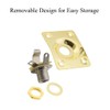 Rectangular Jack Plate for Electric Guitar Bass Black Output Socket