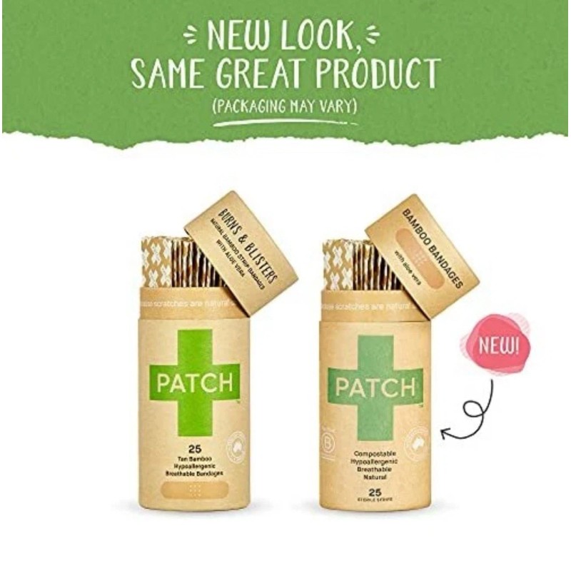 PATCH 3 Pack PATCH Aloe Vera Bamboo Adhesive Strip Bandages