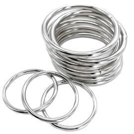 Ewparts 2 inch Metal Rings for Macrame Plant Hanger O Rings 60mm Small Macrame Rings Metal Hoops for Crafts O Rings 4mm Heavy Duty Hoops for Crafts
