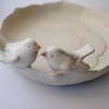 Ceramic Heavy Duty Ground Wild Bird Bath Bowl or Feeder