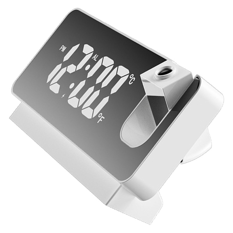 Projection Alarm Clock 360 Degree Flexible Adjust Creative LED Mirror