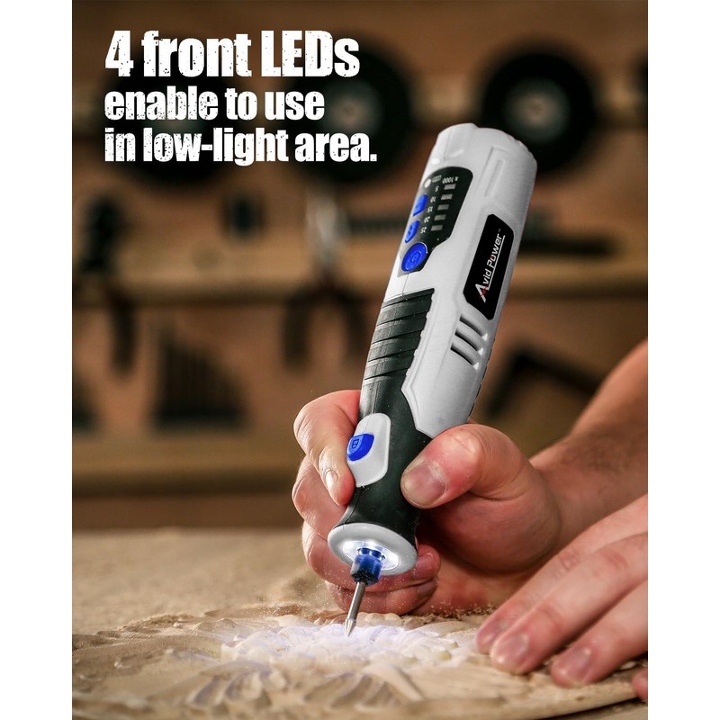 AVID POWER Cordless Rotary Tool 2.0 Ah 8V Rechargeable Rotary