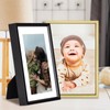 BKABOT 3x4 Picture Frame, Black Metal Photo Frames with HD